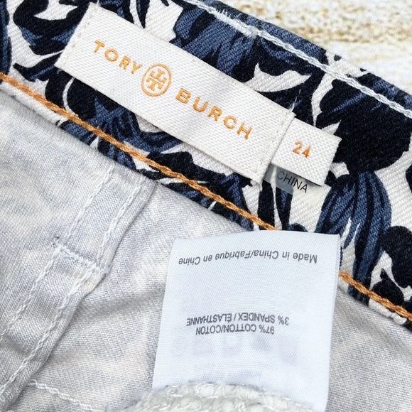 TORY BURCH Blaire Super Skinny Jean Nouveau Flower - sz 24 - Picture 2 of 8